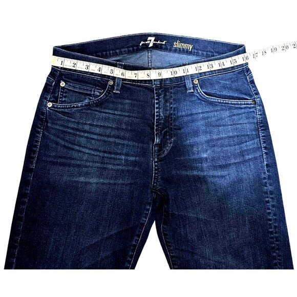 7 For All Mankind Mens Slimmy Jeans Size 31 Denim Blue - Picture 7 of 7